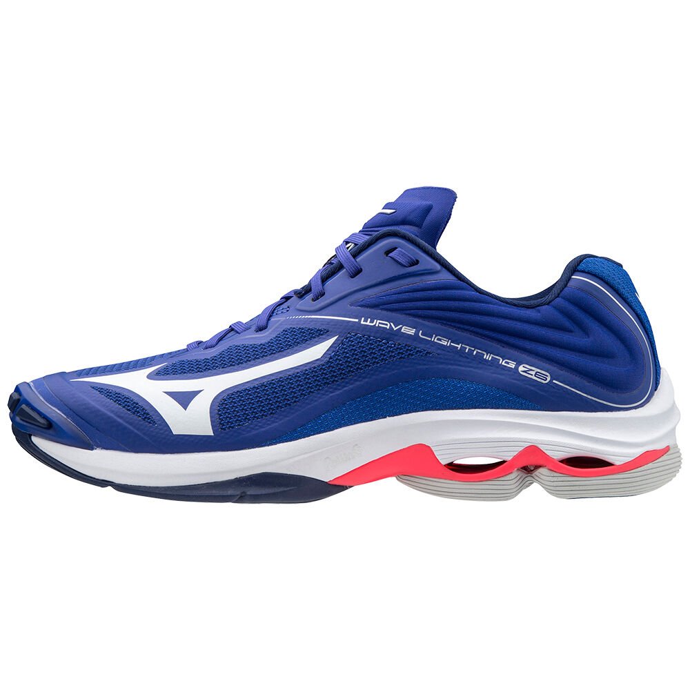 Mizuno Women's Wave Lightning Z6 Volleyball Shoes Blue/White/Pink (V1GA200020-VFP)